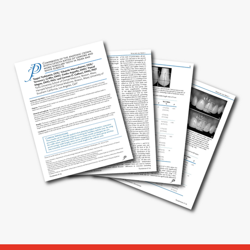 Comparison of the Anatomic Crown Width