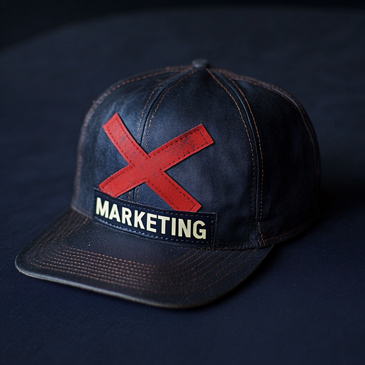 Btmacd hat with the words MARKETING on the front of it and th fed22f4b 9871 485e 8419 208daae0dab8 2