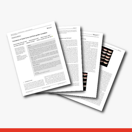 Prevalence of tooth forms and their gender correlation square