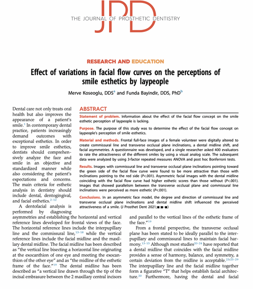 Effect of variations in facial flow curves