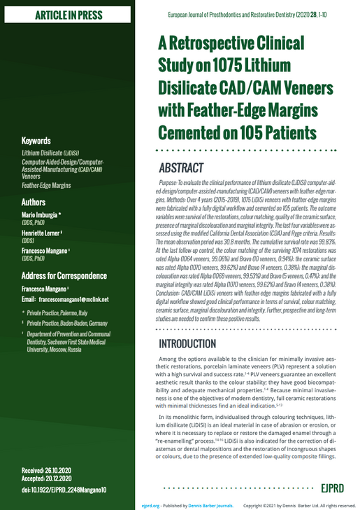 A retrospective EJPRD 2021