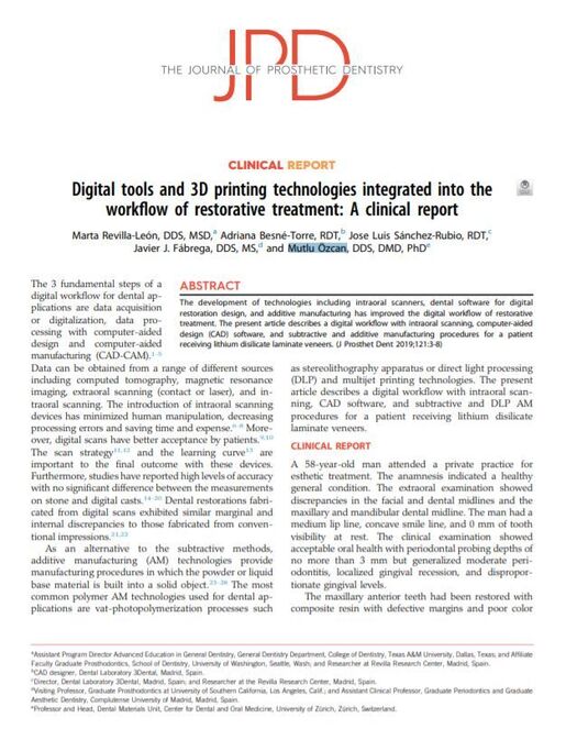 Digital tools and 3 D printing technologies integrated into the