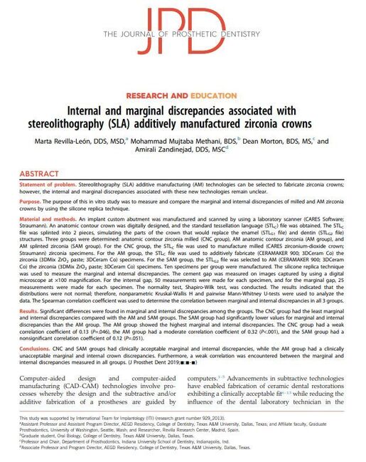 Internal and marginal discrepancies associated with
