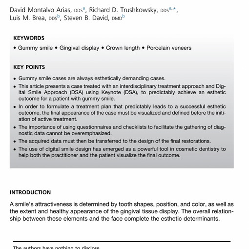 Treatment of the Patient with Gummy Smile in Conjunction