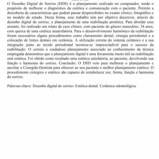 O EMPREGO DO DESENHO DIGITAL DO SORRISO NA REABILIT AÇ Ã O ORAL