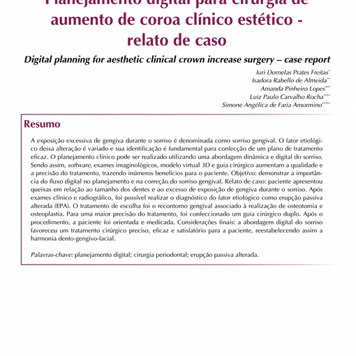 Planejamento digital para cirurgia de aumento