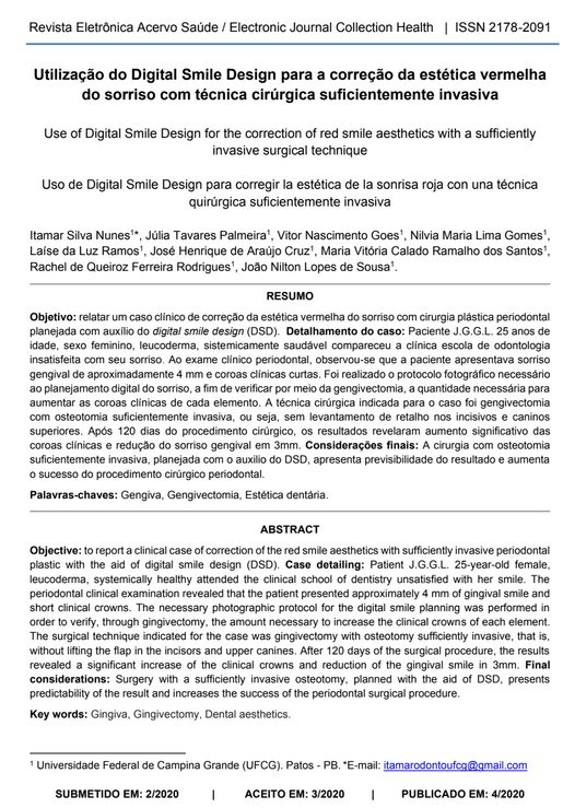 Utilização do Digital Smile Design