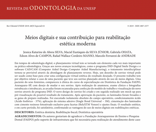 Meios digitais e sua contribuição para reabilitação estética moderna