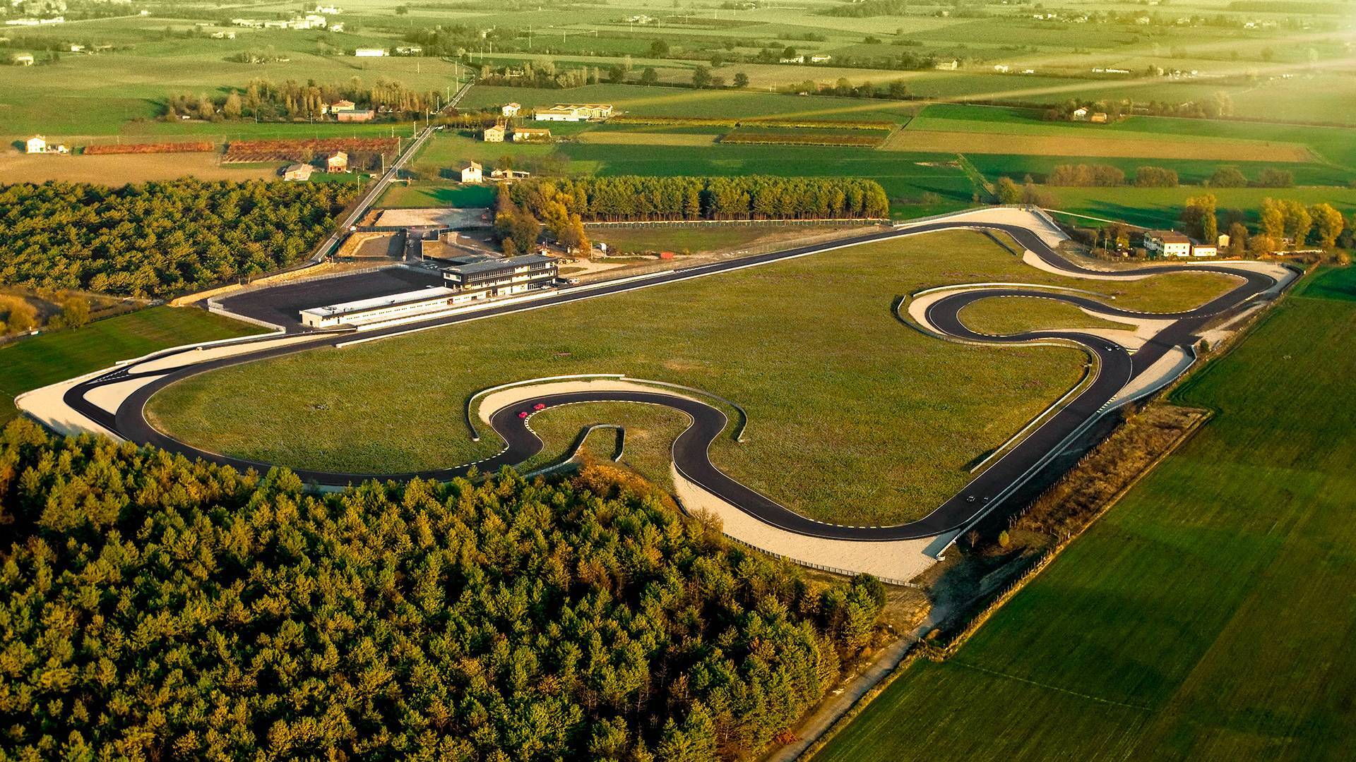 Aerial view of the Autodromo di Modena circuit