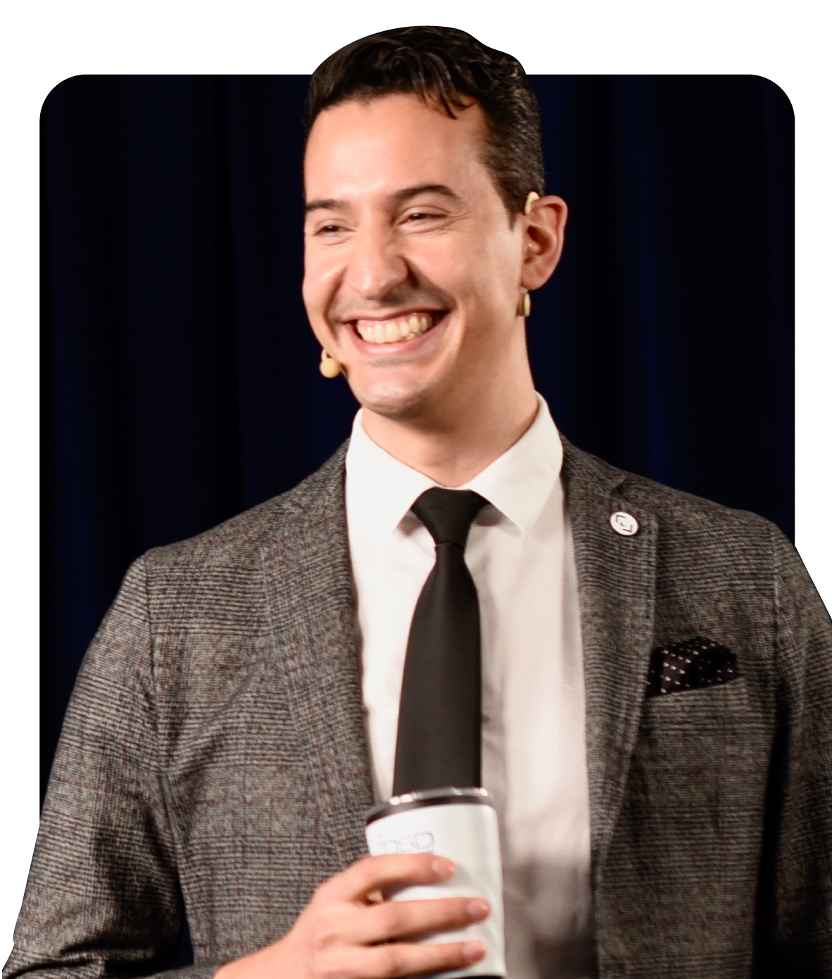 Professional dental consultant presenting strategies